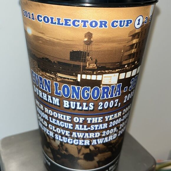 Bull Durham Bulls Evan Longoria Rookie SGA 2011 Plastic Pint Collector Cup - Picture 2 of 3